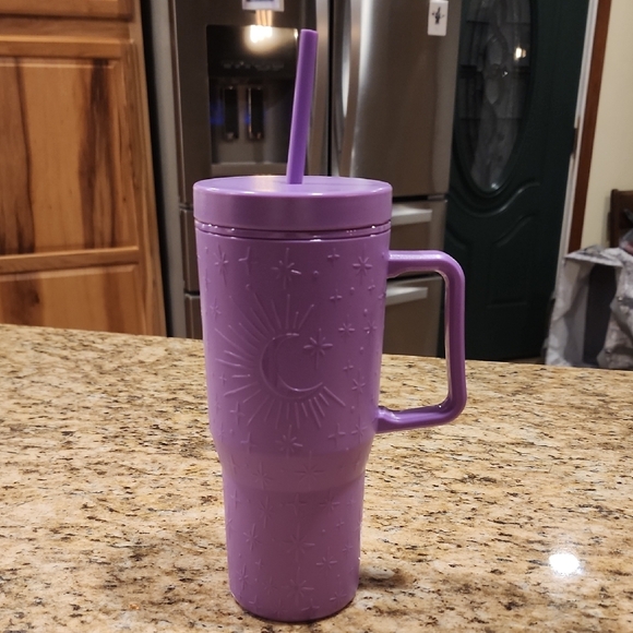 Lavender Insulated Tumbler with Handle - Picture 2 of 4